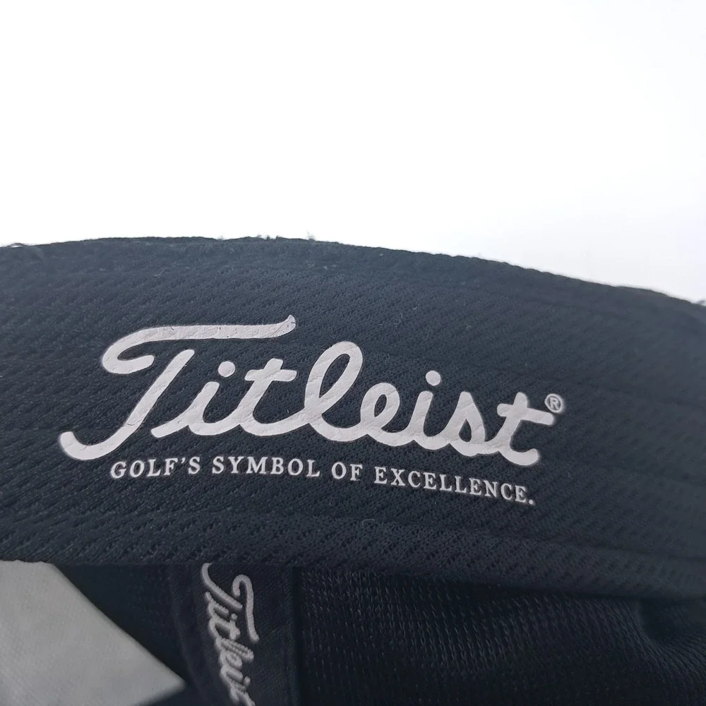 Titleist Brand Hat Cap Adjustable Strap Mens Black Golf Ranch Embroidered OSFM